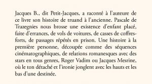 Pascale de Trazegnies Petit Jacques Voleur Intermittent Roman Laurice nadeau editions